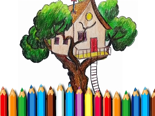 Tree House Coloring Book
